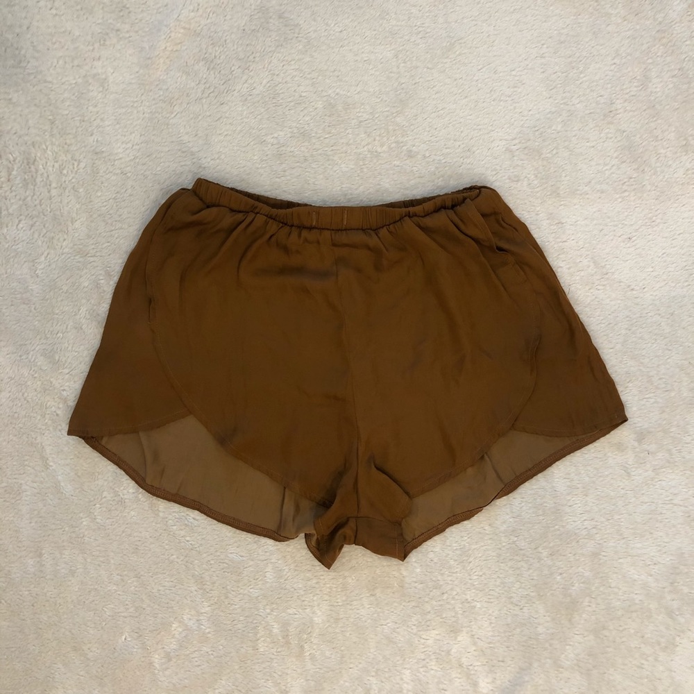 Camel Brown Flowy Mini Shorts Size XS